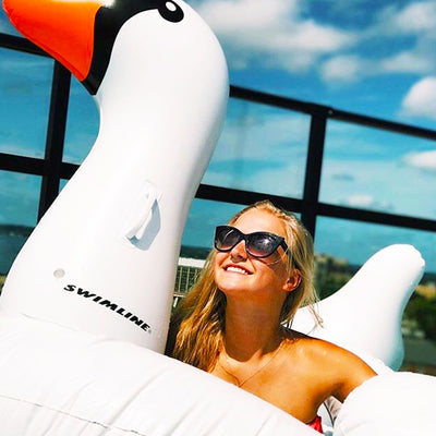 Giant Inflatable Swan Floats for the Pool