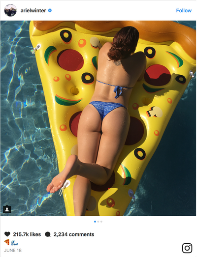 Ariel Winter Posed for Sultry Pics on Our Iconic Pizza Slice