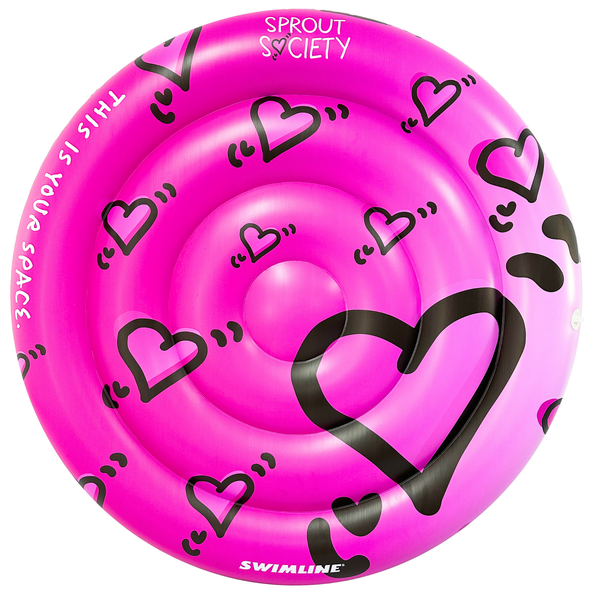 Sprout Society Heart Island Pool Float | Blue & Pink
