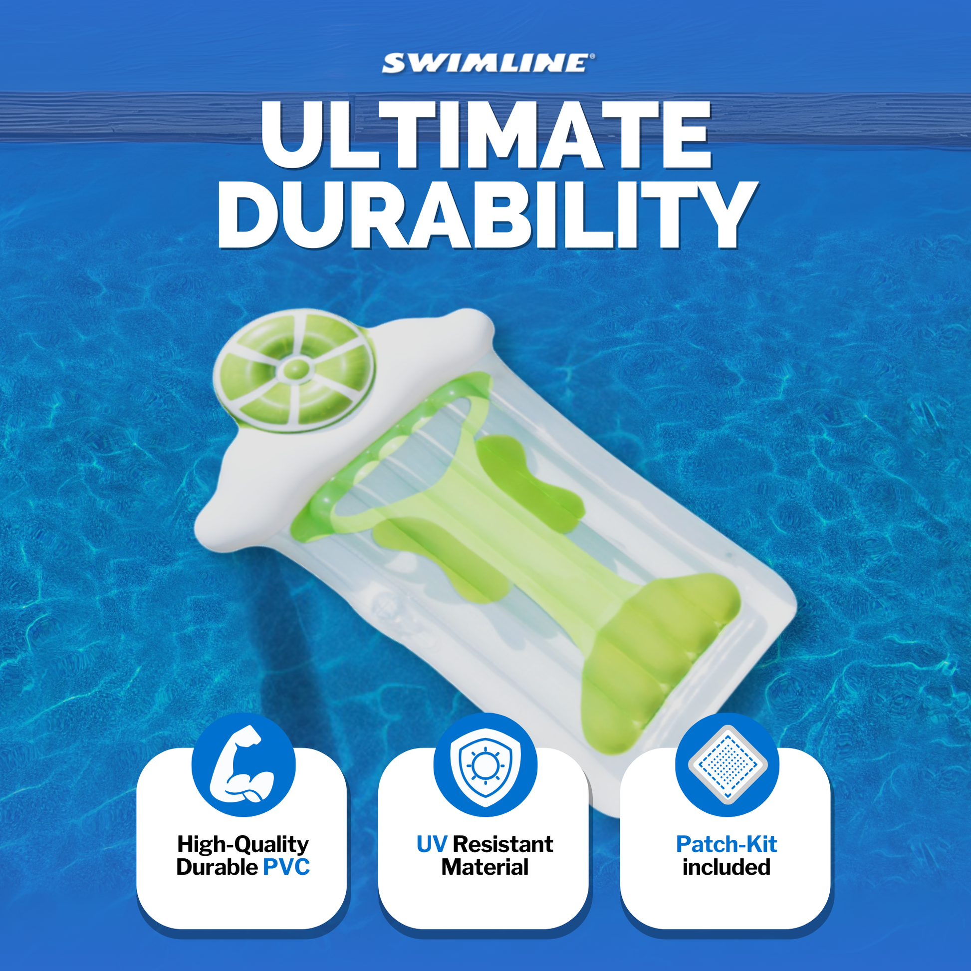 Swimline Margarita Mat Pool Float — top view