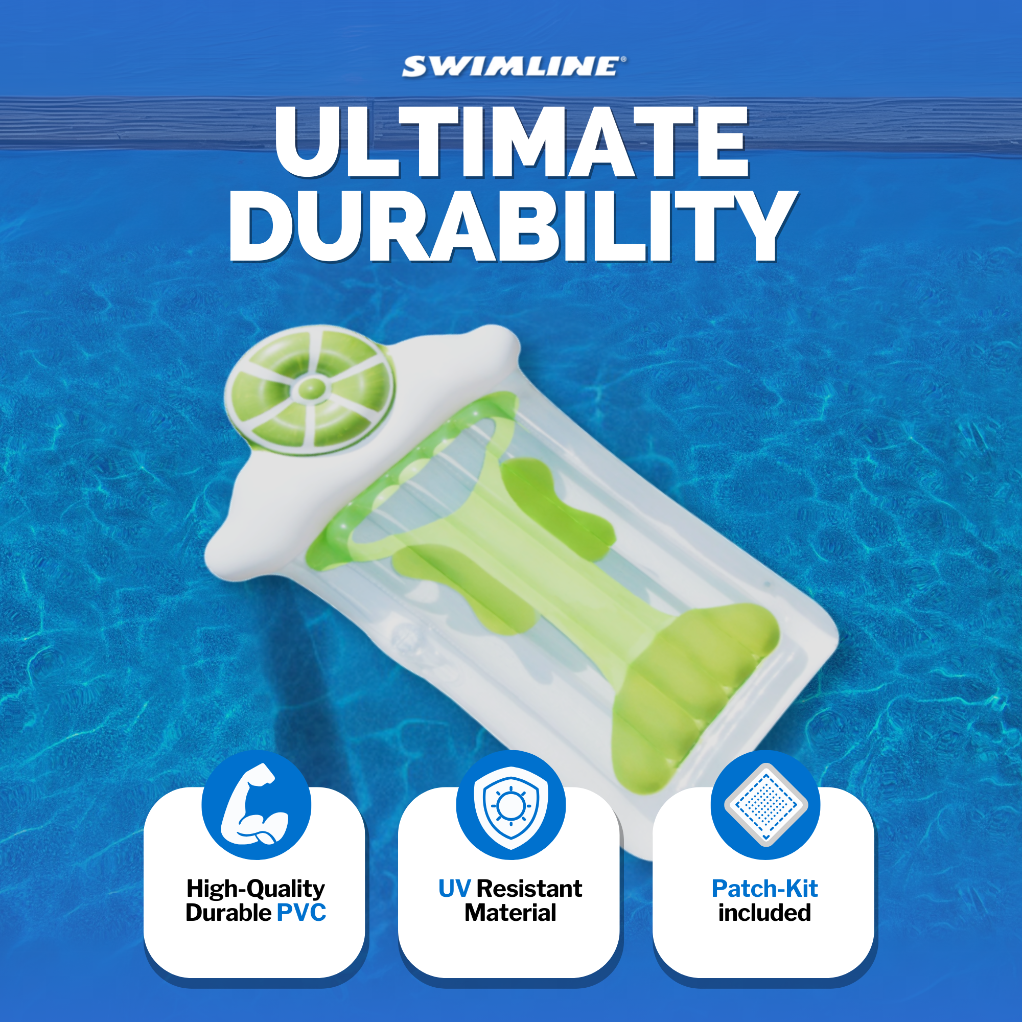 Swimline Margarita Mat Pool Float — top view