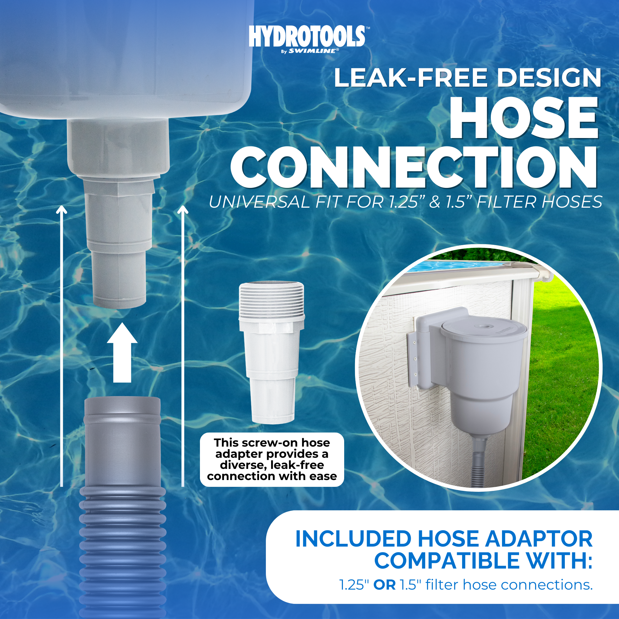 Standard Thru-Wall Pool Skimmers | White & Grey