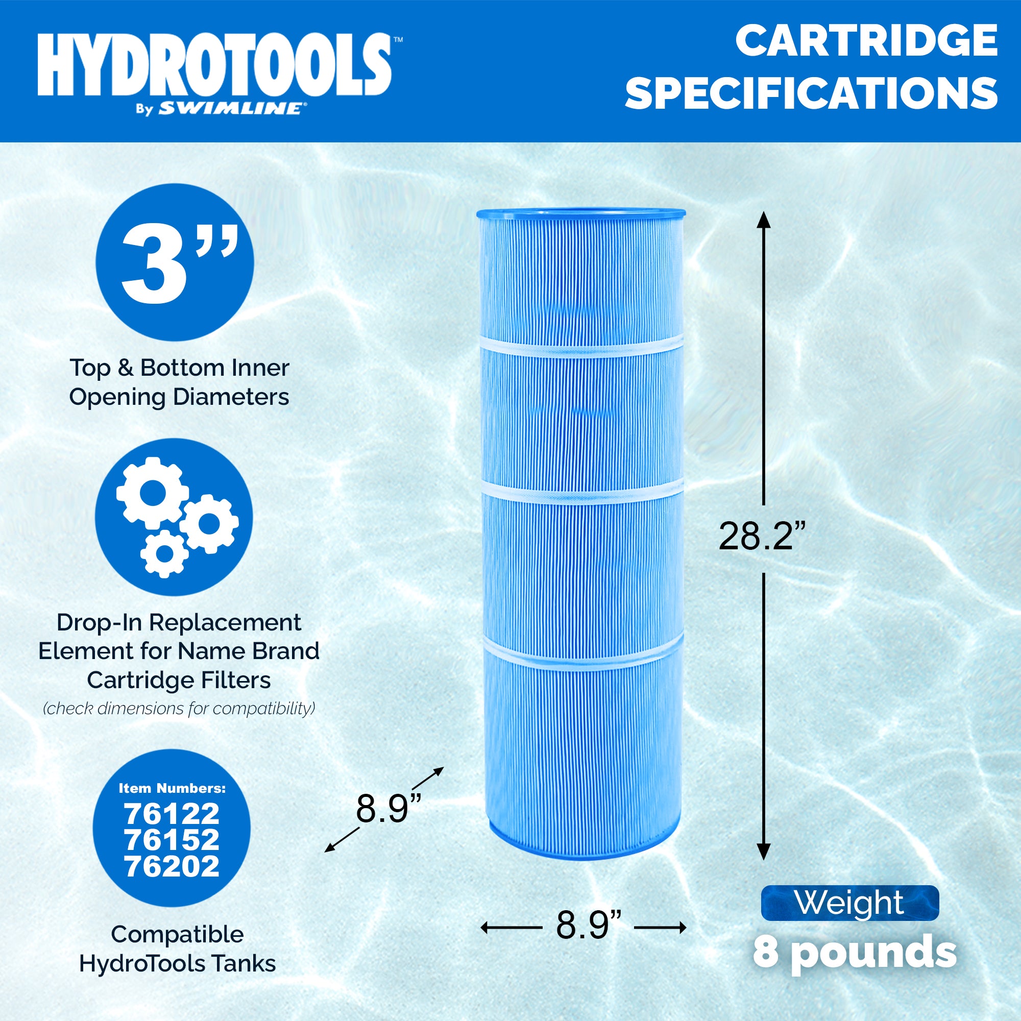 Inground Replacement Cartridge Elements | 120–200 Sq Ft