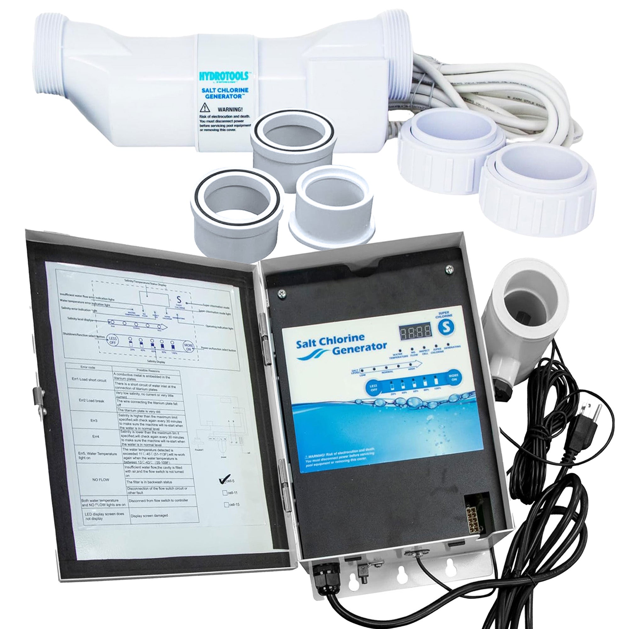 Salt Chlorine Generator | Saltwater Pool System | 15K–40K Gal | Swimline