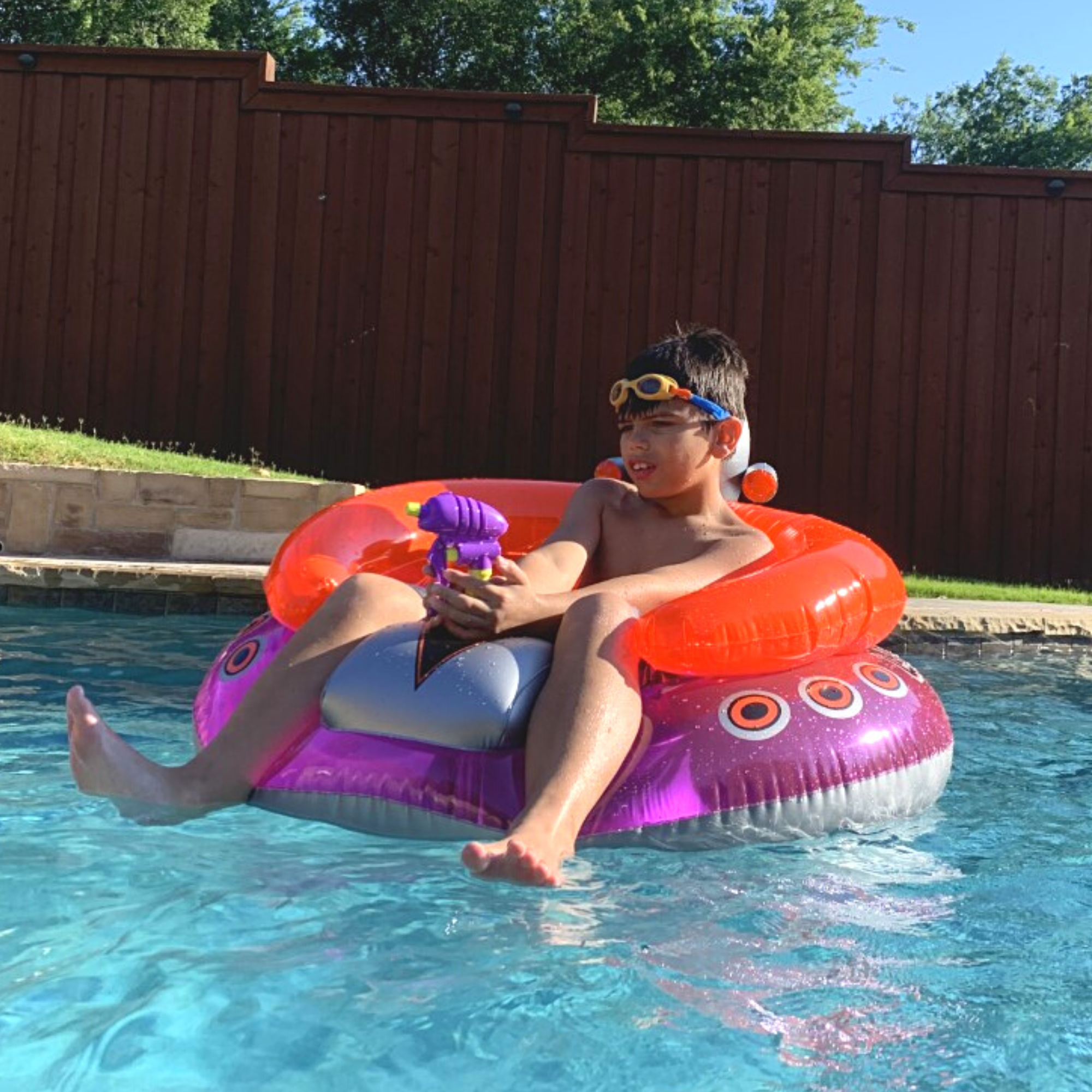 Swimline UFO Spaceship Pool Float — ray-gun squirter detail