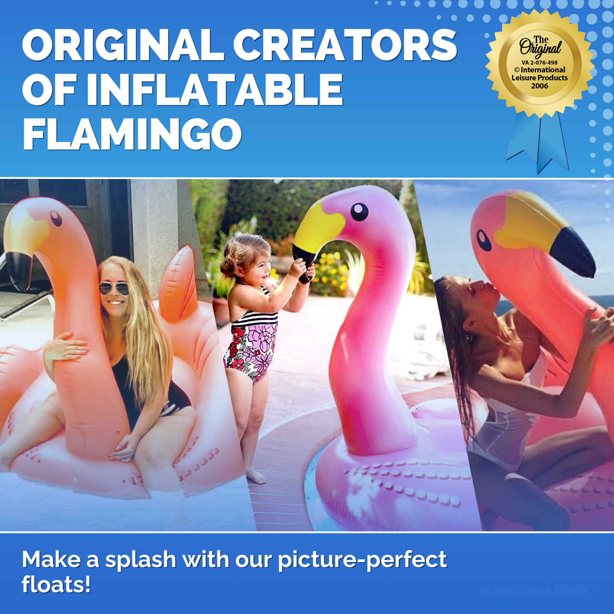 Giant Inflatable Flamingo Float | Ride-On Lounger | Stable Design