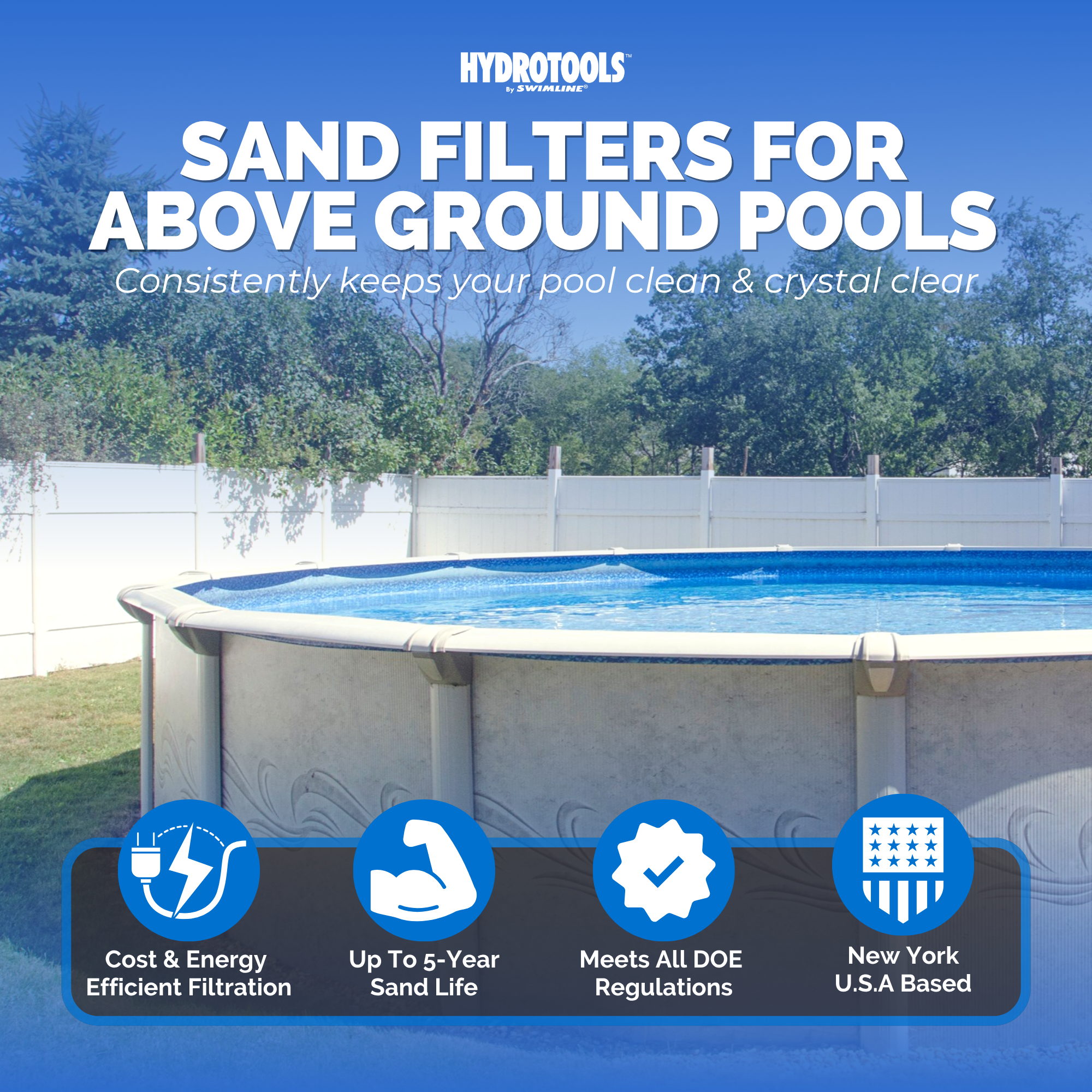 Hydro-Flo Sand Filter Systems | 2-Speed | 16 & 19 Inch