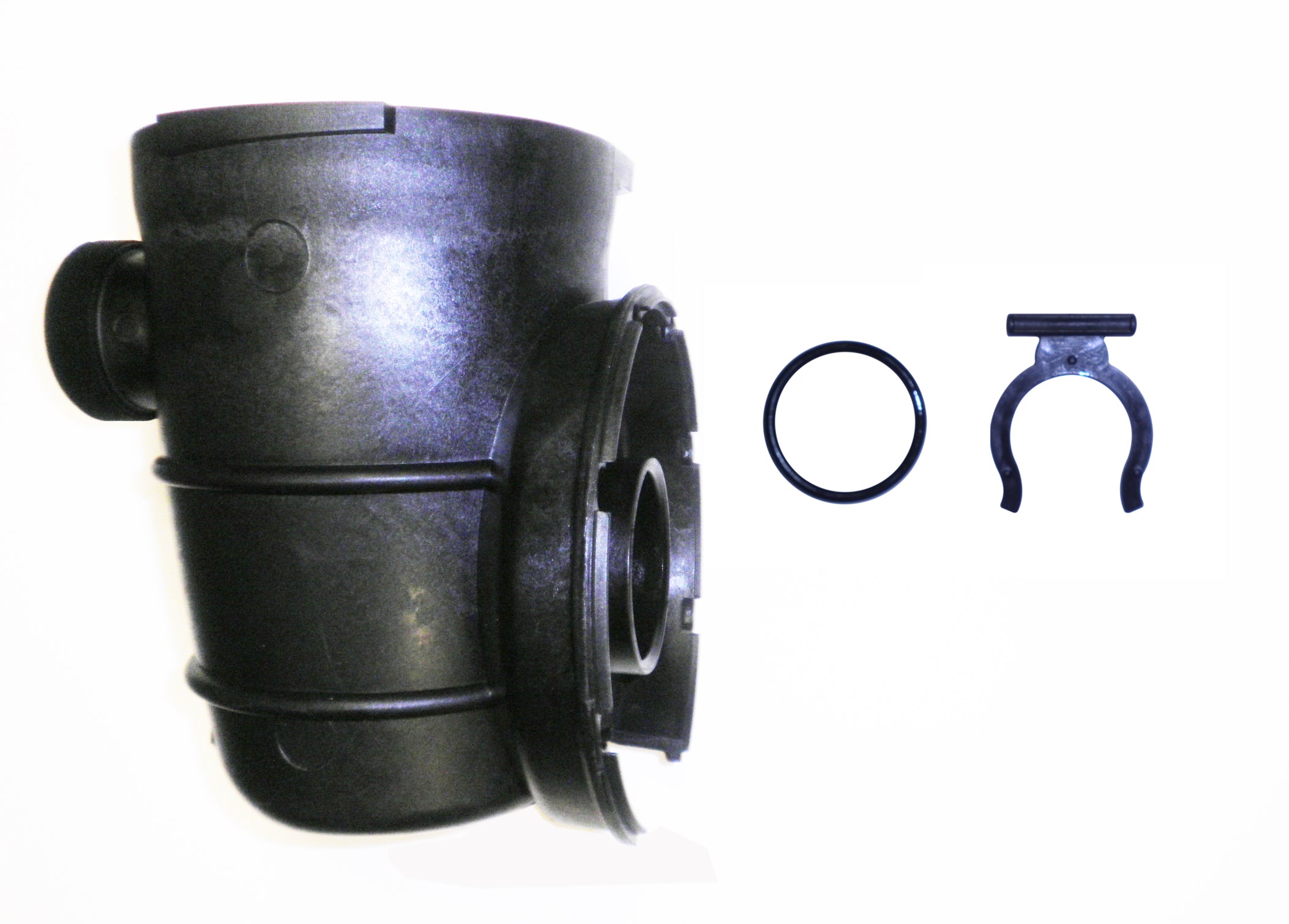 Pool Pump Strainer Housing with Clip & O-Ring | Assembly