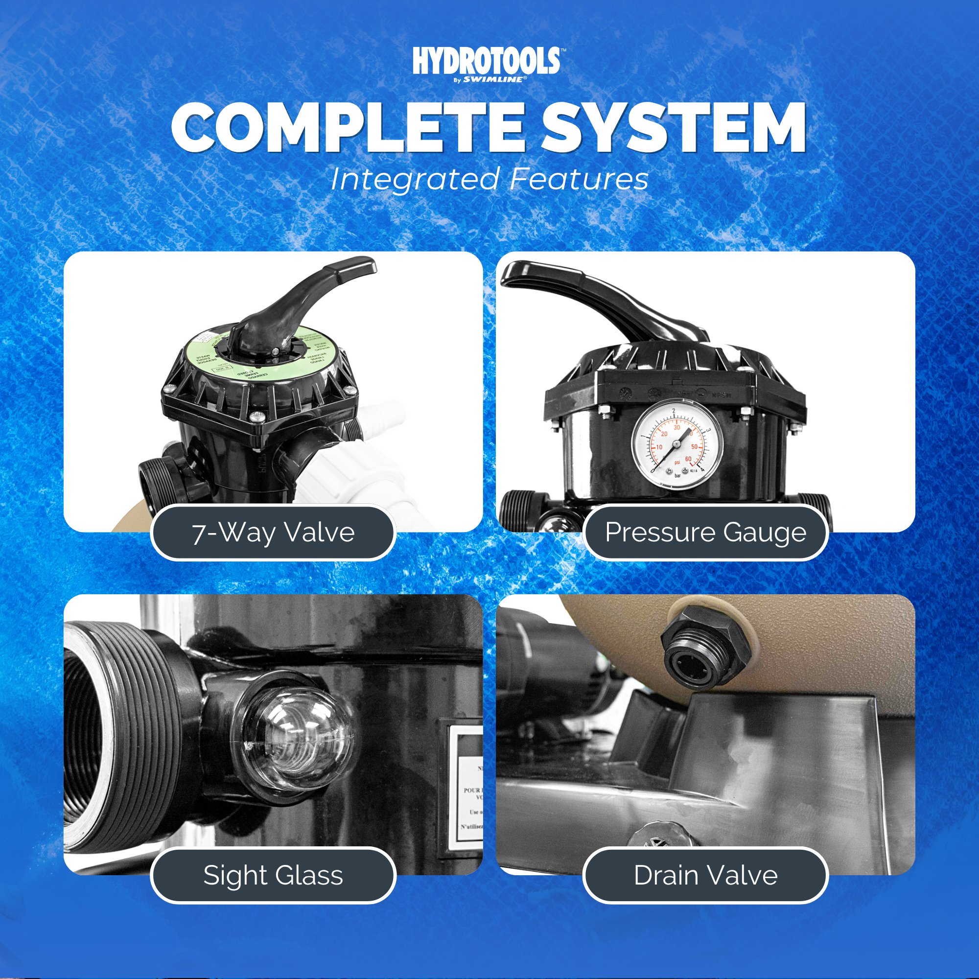 Hydro-Flo Sand Filter Systems | 2-Speed | 16 & 19 Inch