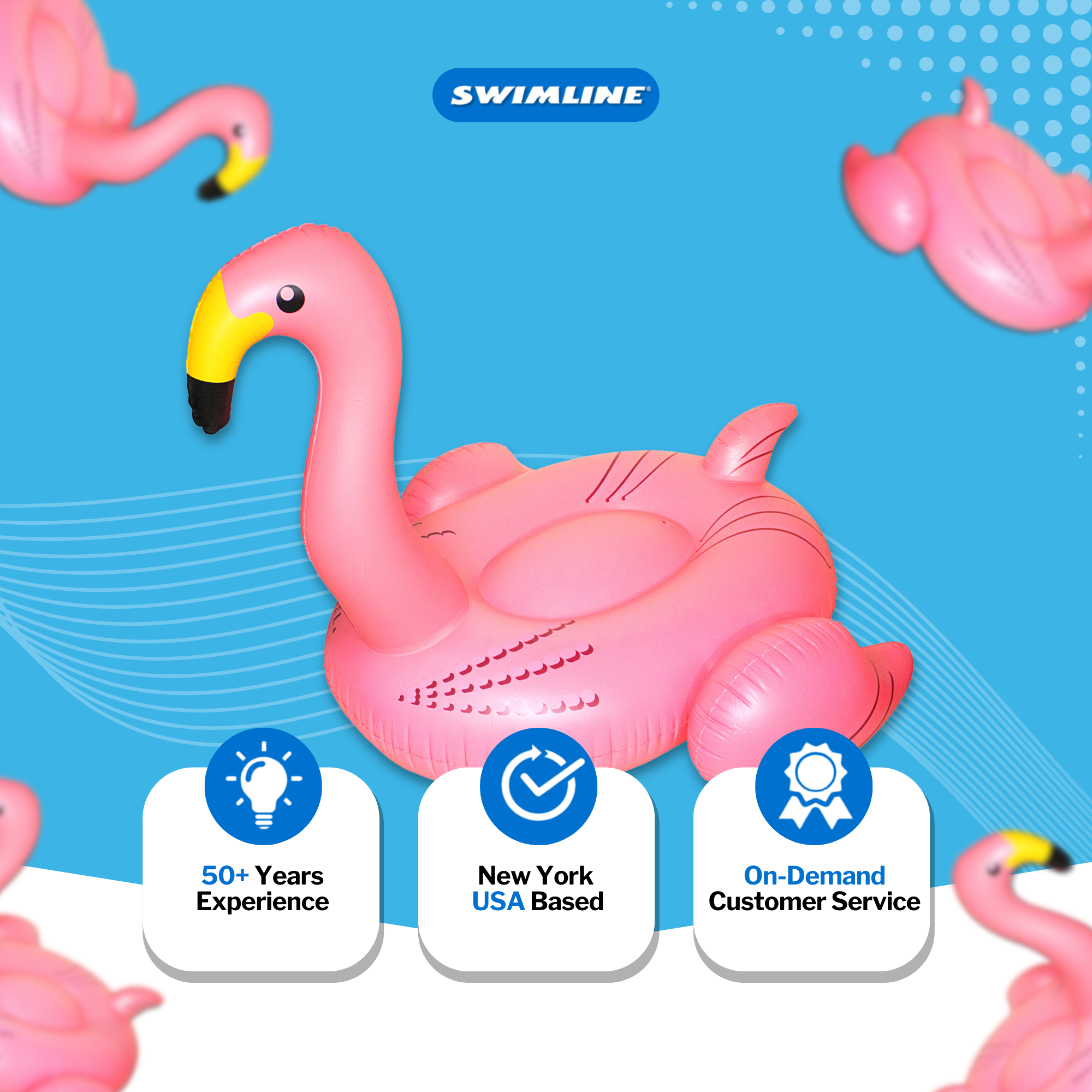 Giant Inflatable Flamingo Float | Ride-On Lounger | Stable Design