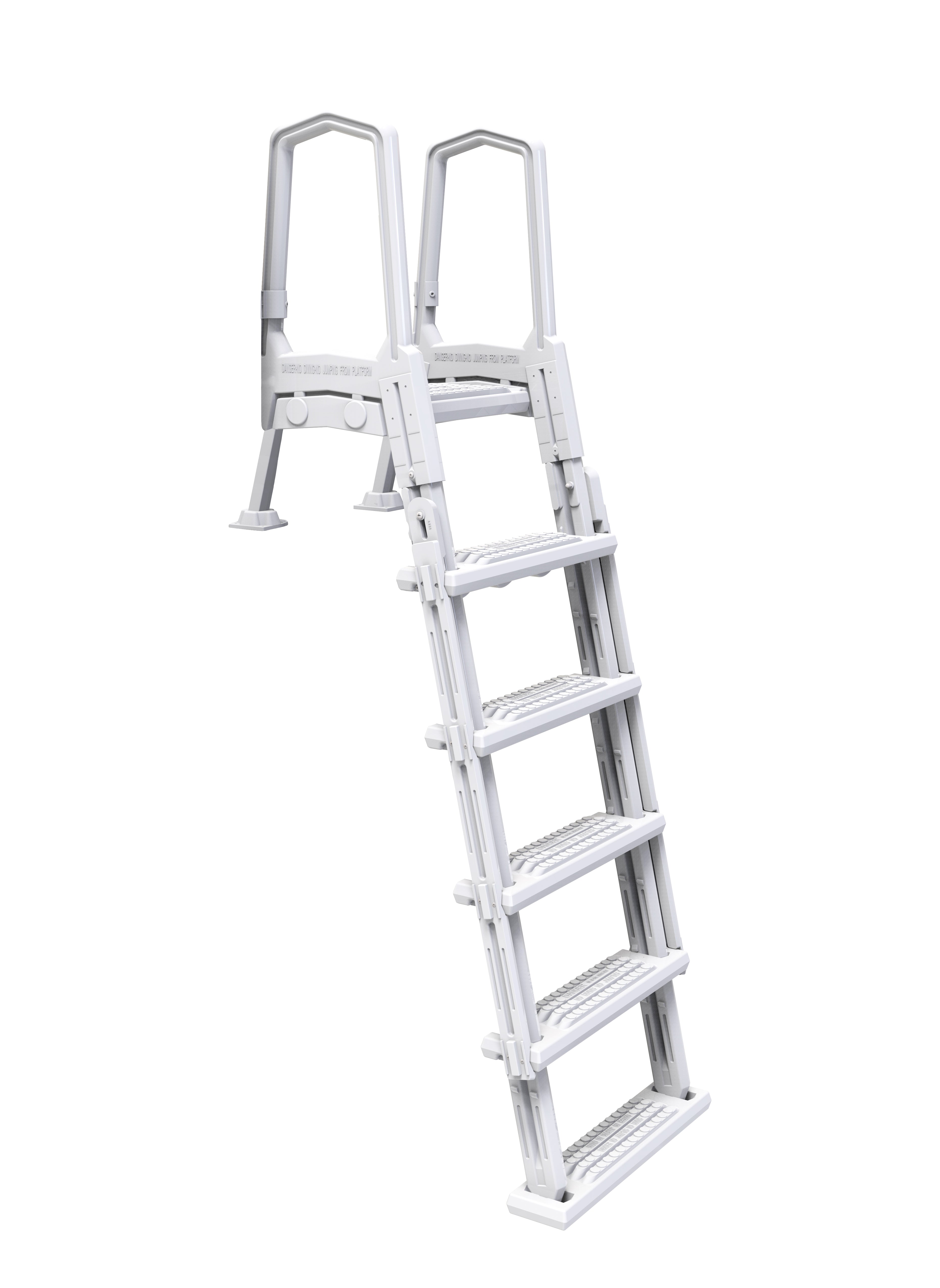 External Deck Mount Ladder | Flip-Up | 48-54 Inch | Swimline