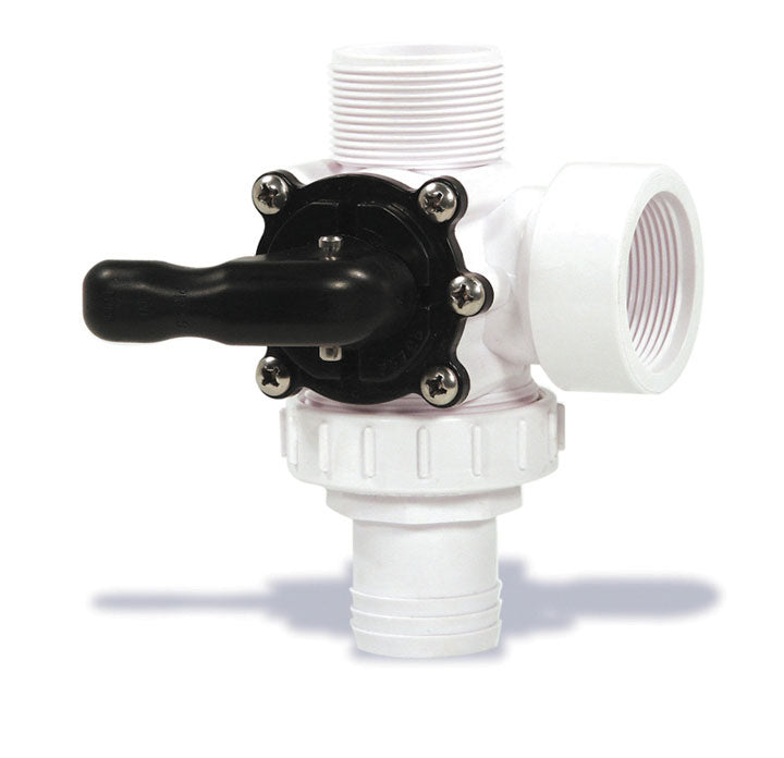 Compact 2-way valve fits tight spaces while pro... | Swimline