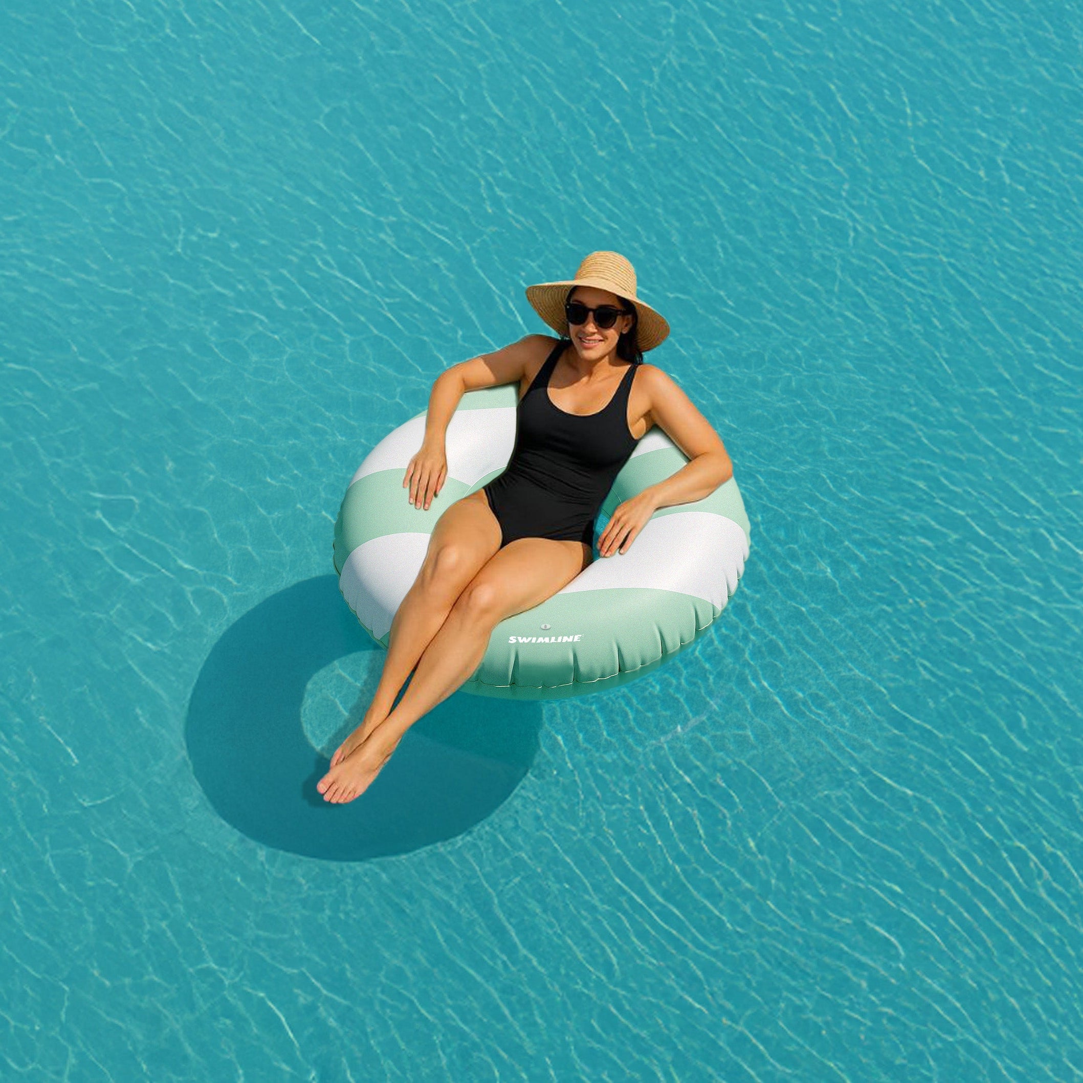 36 Inch Cloud Oxford Fabric Pool Ring | Soft Quick-Dry Cover | Premium Float