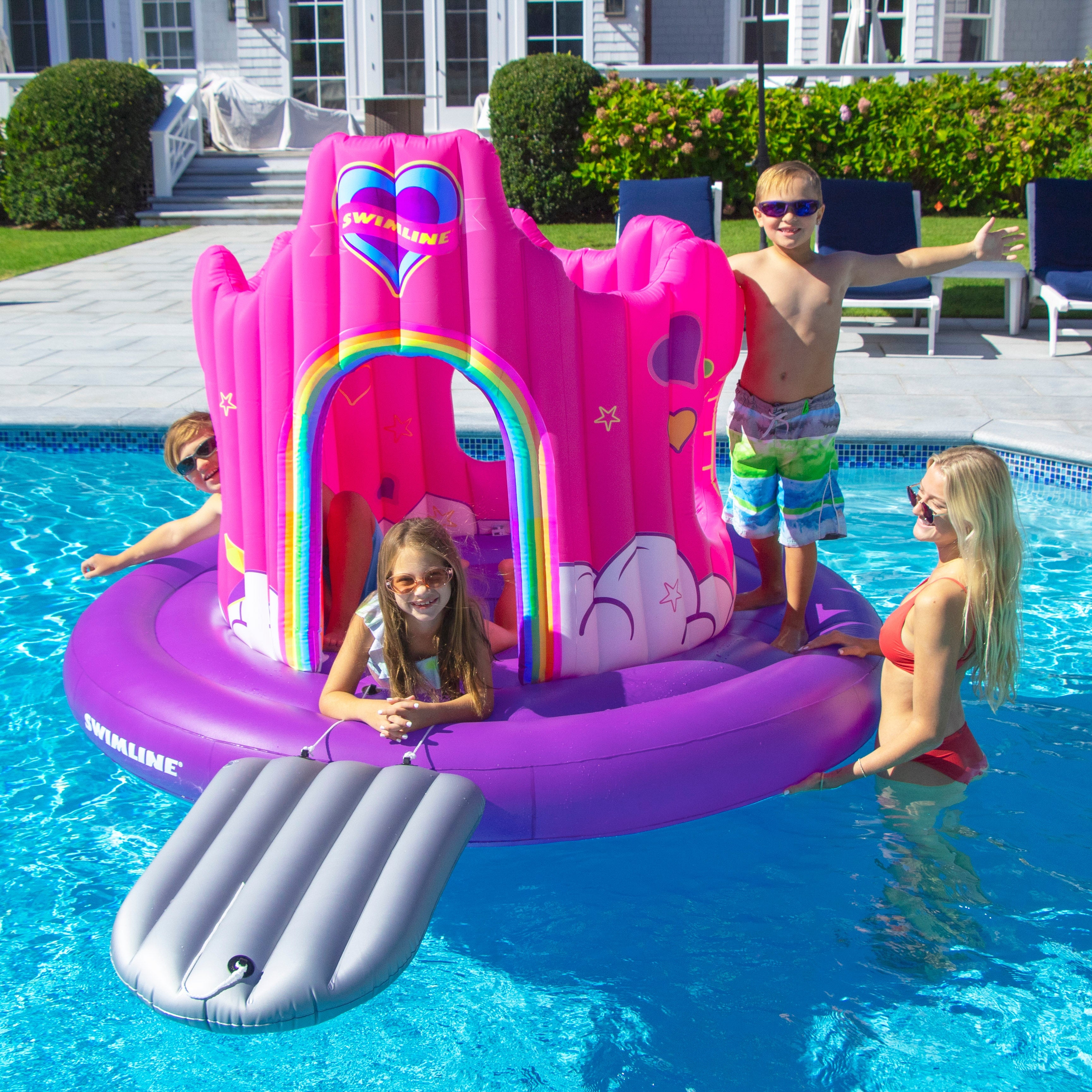 Inflatable Castle Pool Floats | Pirate & Unicorn Themes
