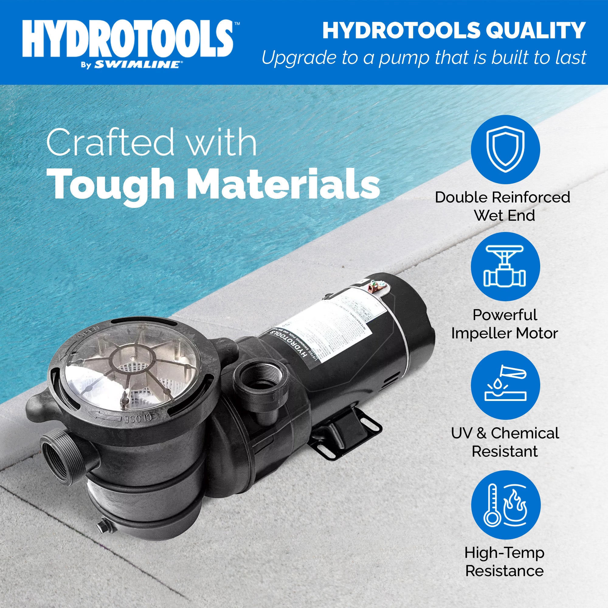 Hydro-Flo Above Ground Pool Pumps | 1.5 HP | 2-Speed | Vertical or Horizontal