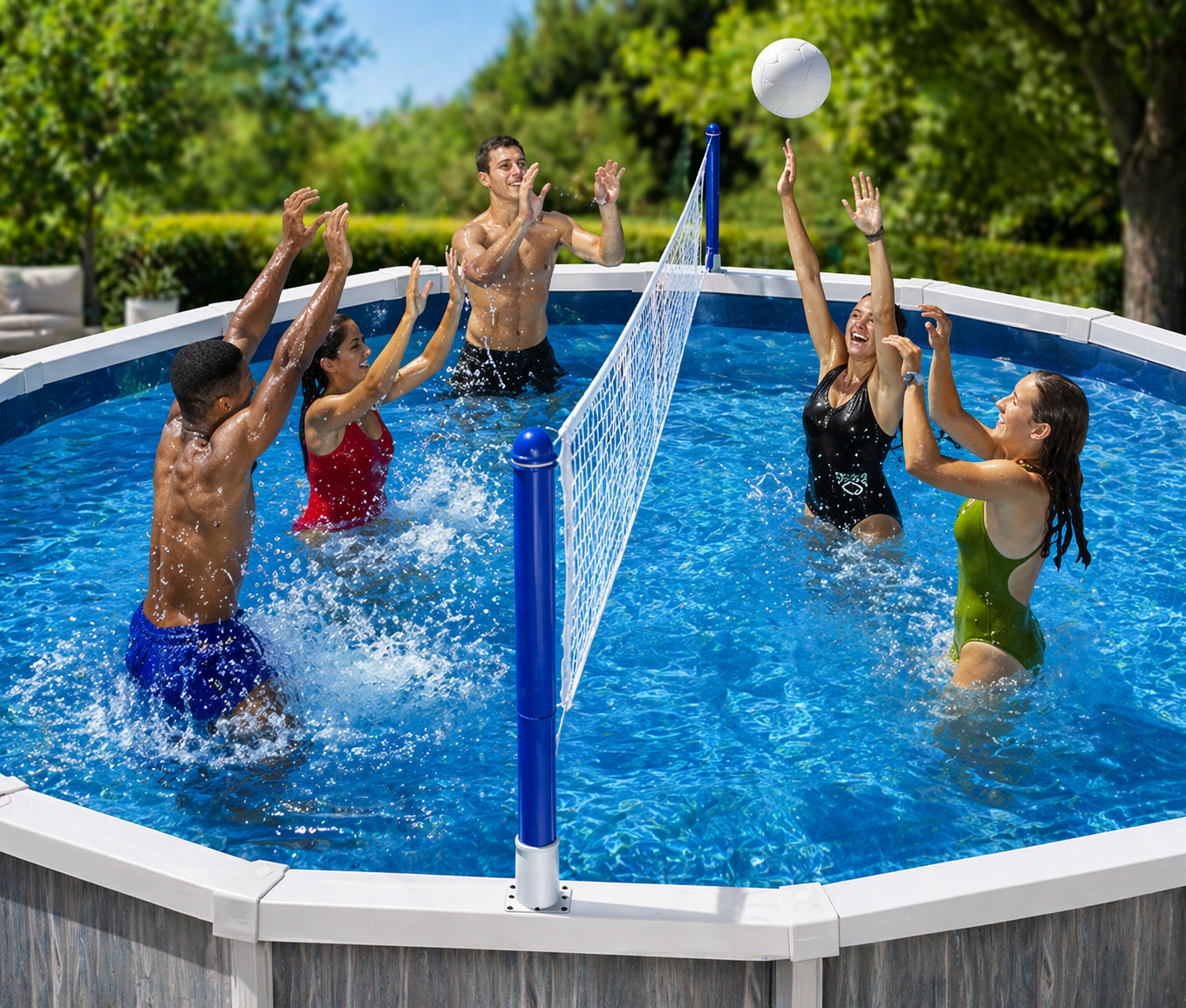 Cross Volleyball Game | For AG Pools | Fits Pools Up to 30 Feet