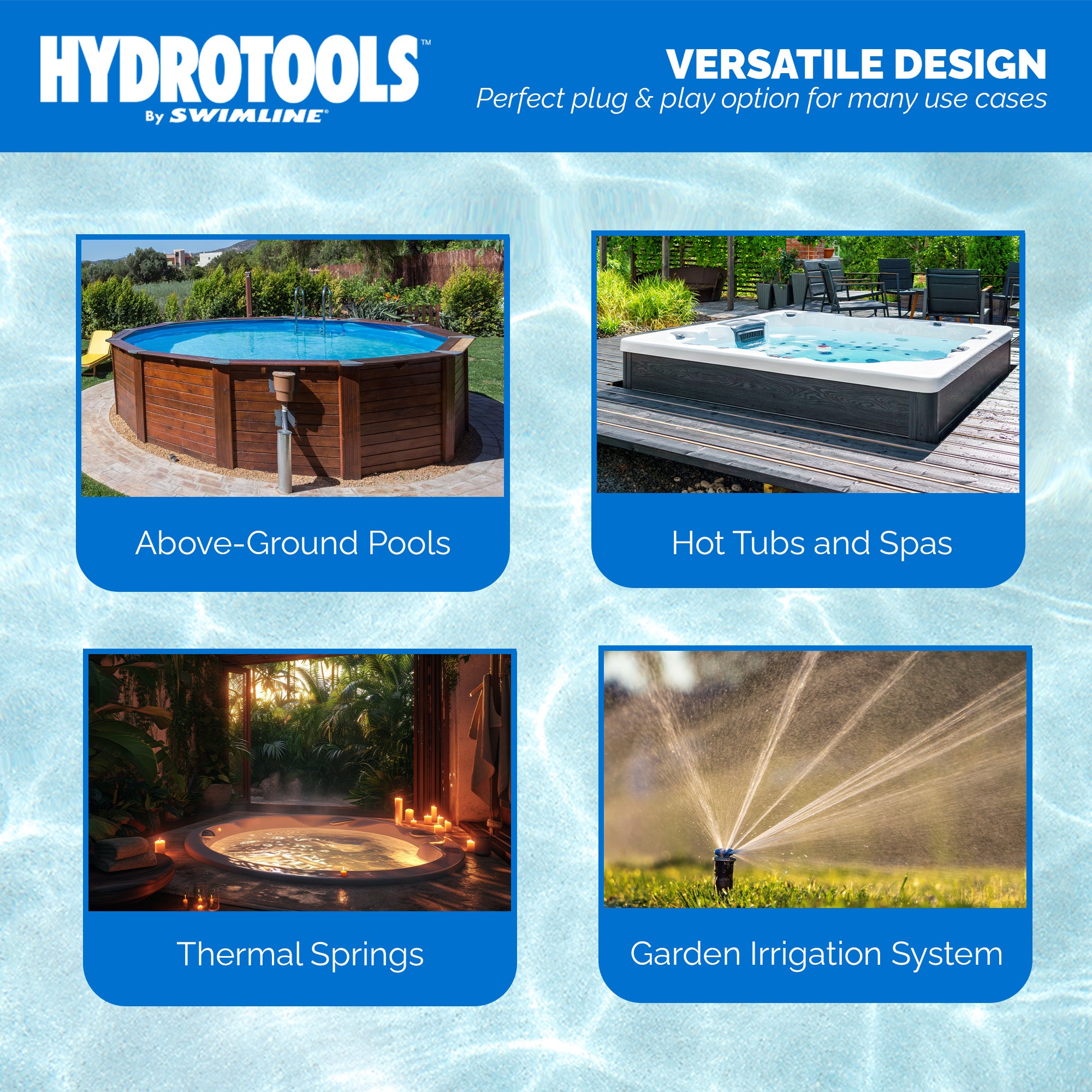 Hydro-Flo Above Ground Pool Pumps | 1 HP | Single Speed | Vertical or Horizontal