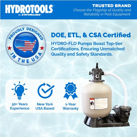 Hydro-Flo Above Ground Pool Pumps | 1.5 HP | 2-Speed | Vertical or Horizontal