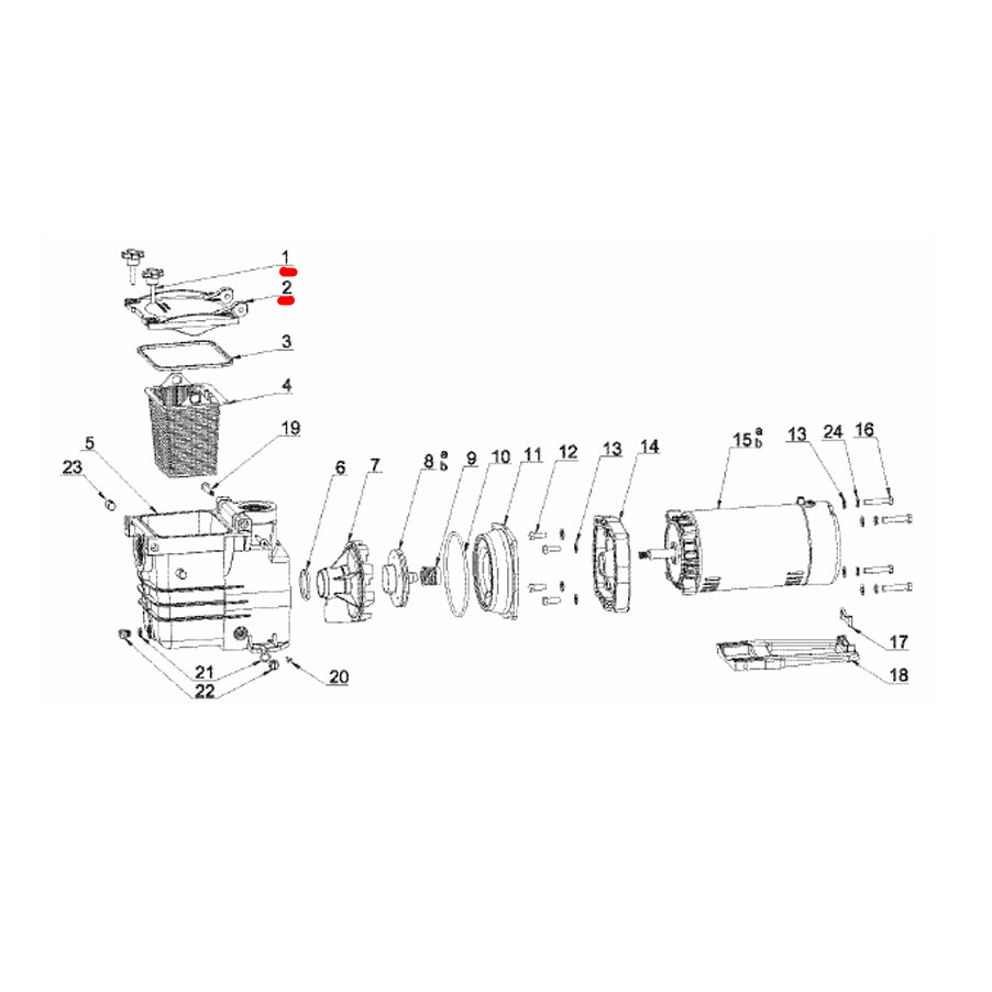Inground Pool Pump Cover & Screws | Housing Lid Kit