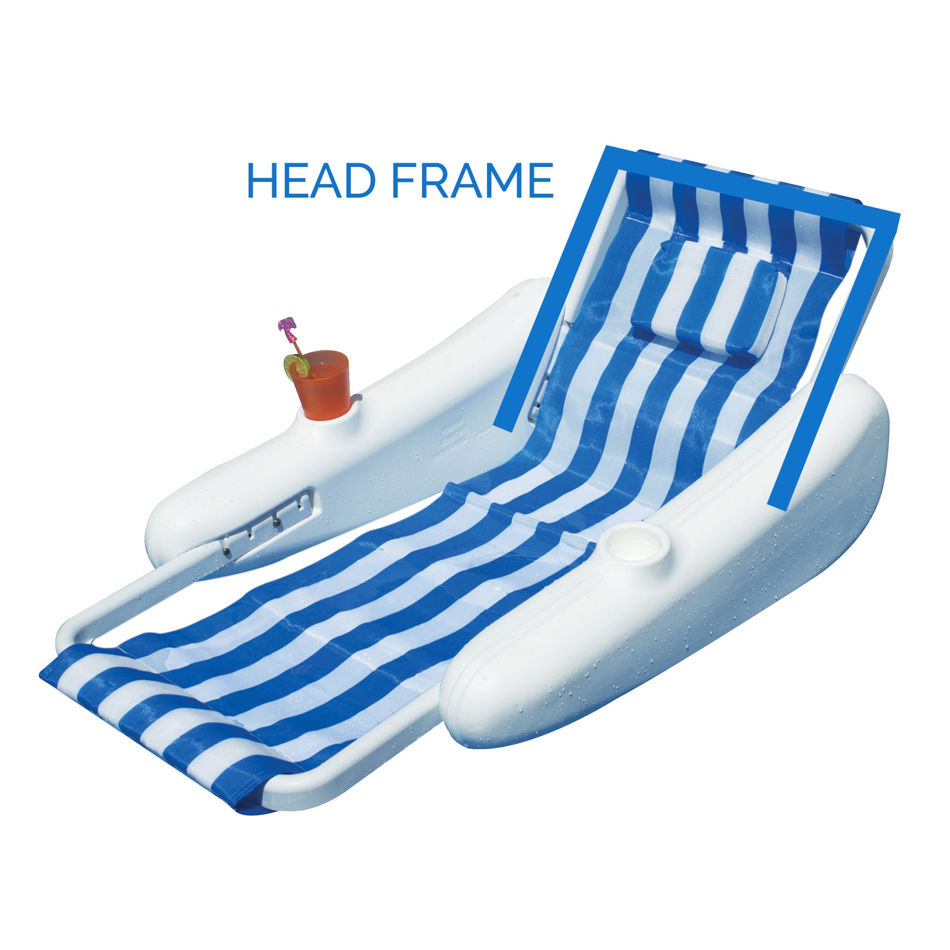 Sunchaser 10000M Lounge Chair Head Frame Replacement Part | Swimline