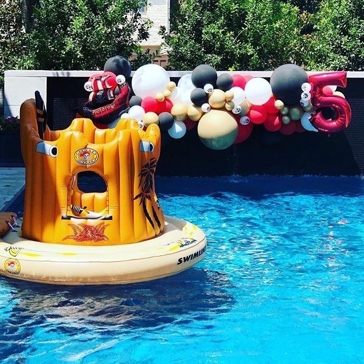 Swimline Inflatable Pirate Castle Island for Pool & Backyard