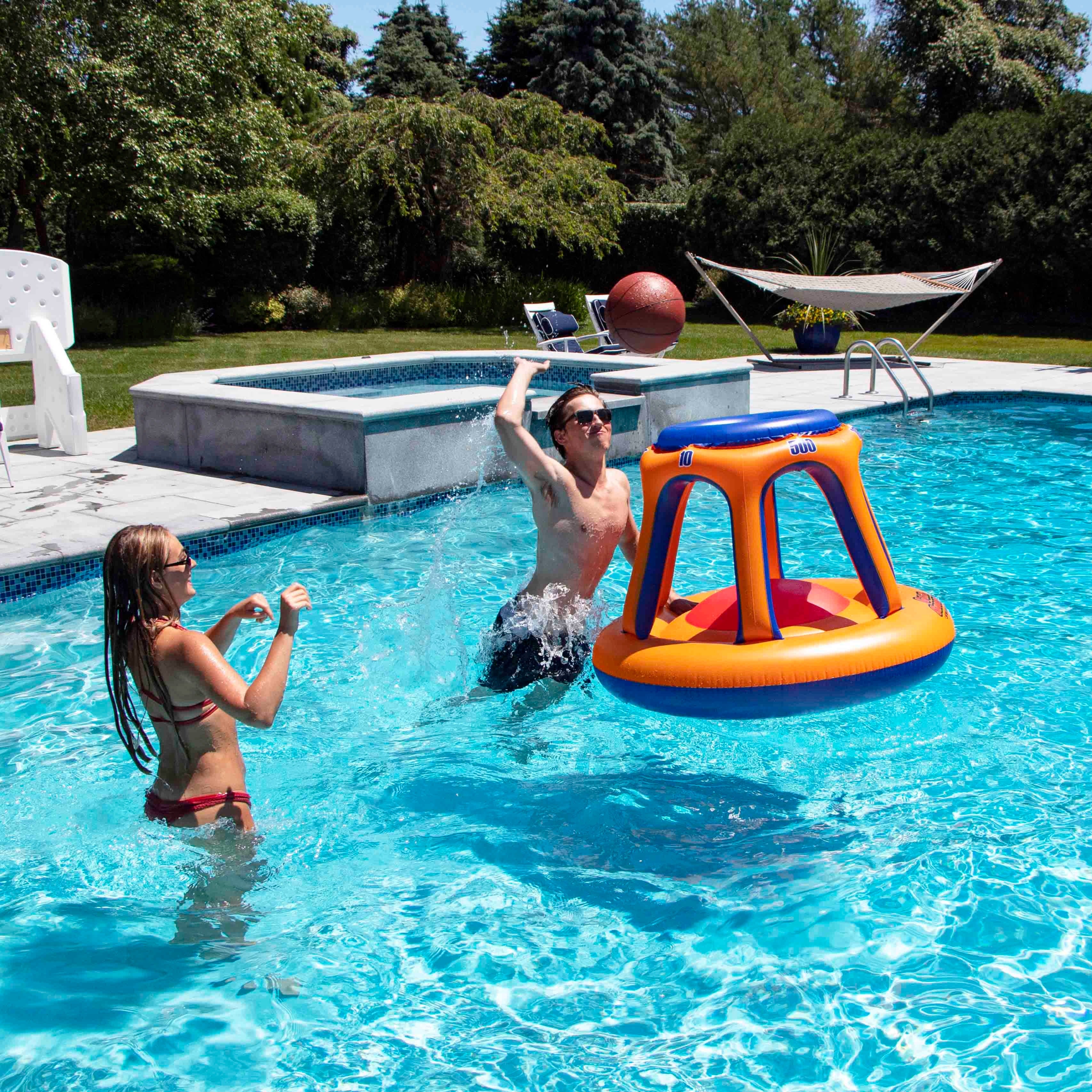 Giant Shootball | Floating Pool Basketball Game | Multiple Hoops