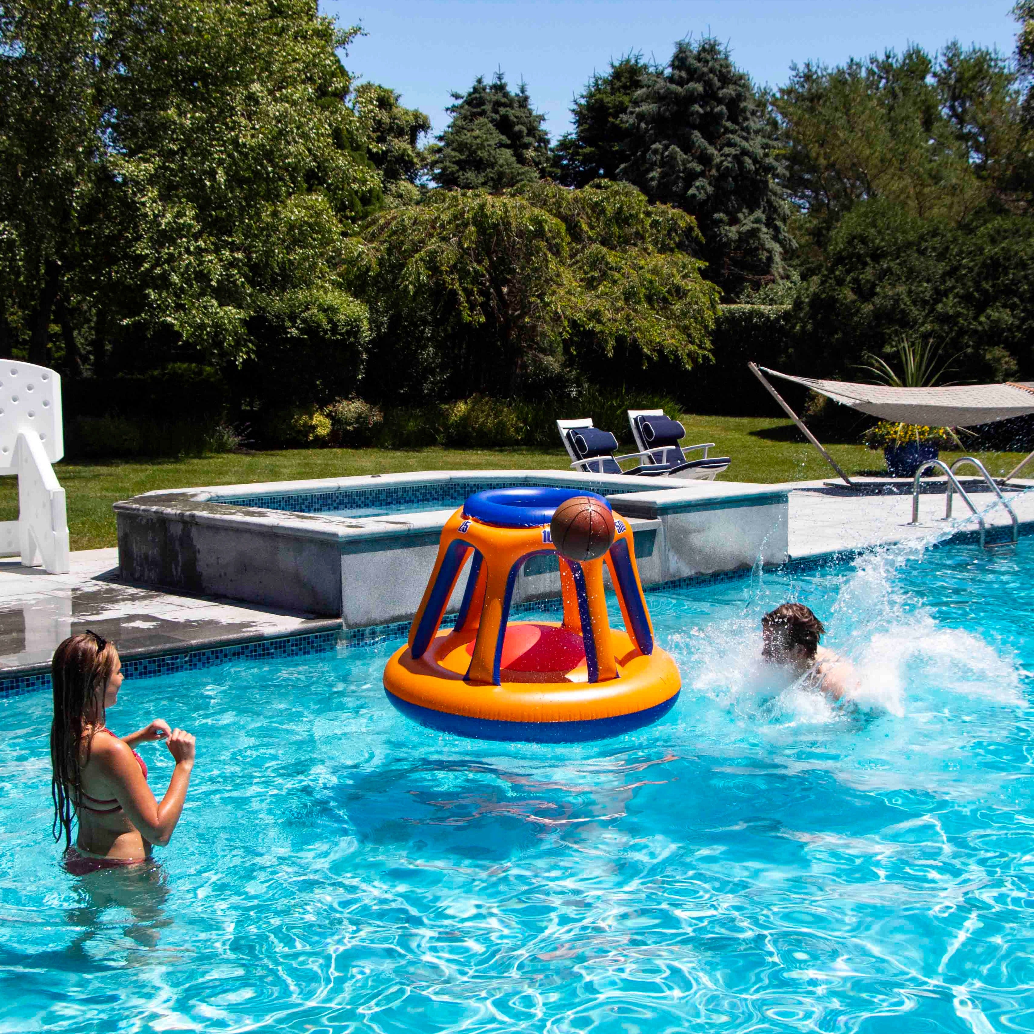Giant Shootball | Floating Pool Basketball Game | Multiple Hoops
