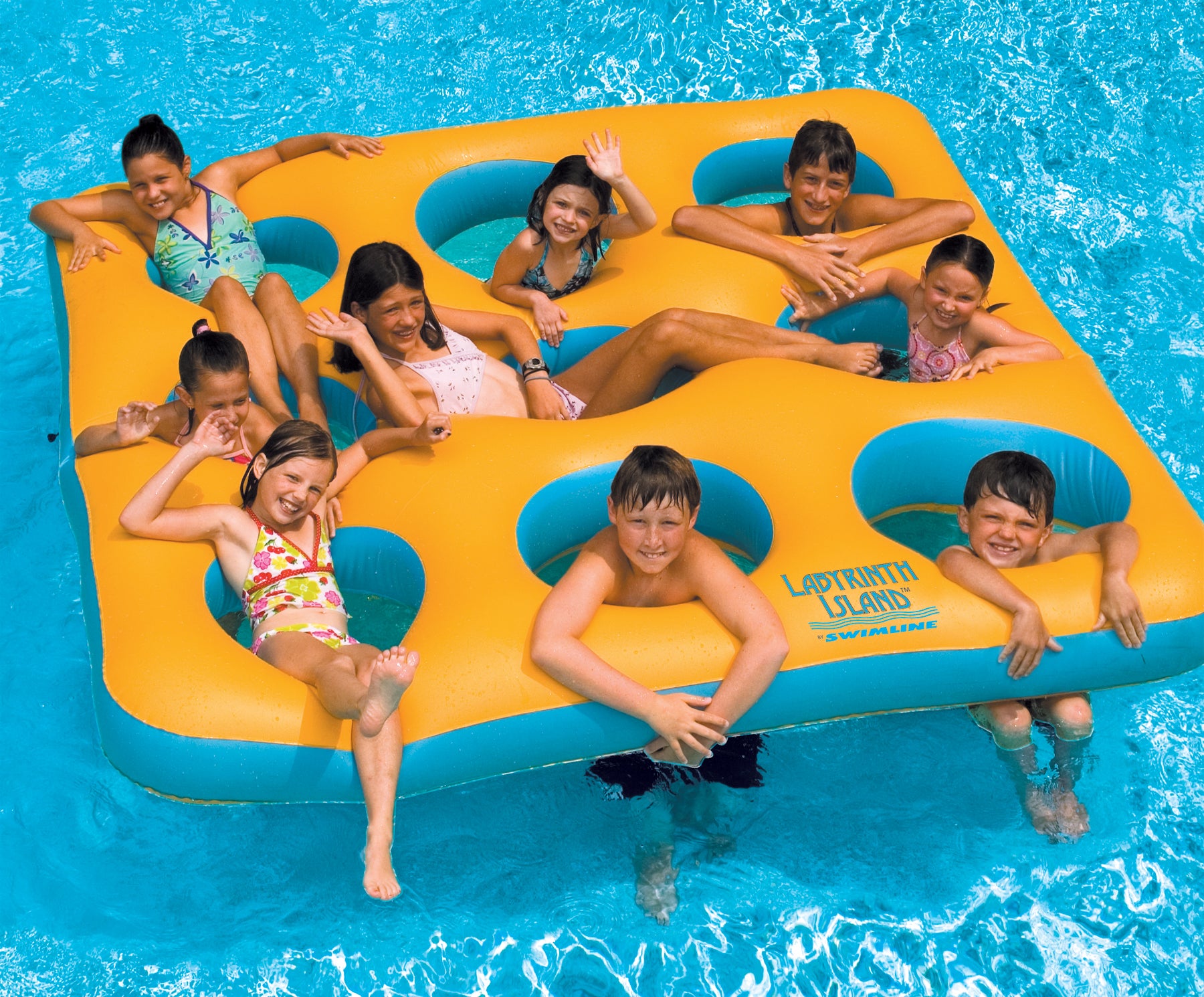 Labyrinth Island Pool Float | 90" x 90" | Fits Up to 9 People