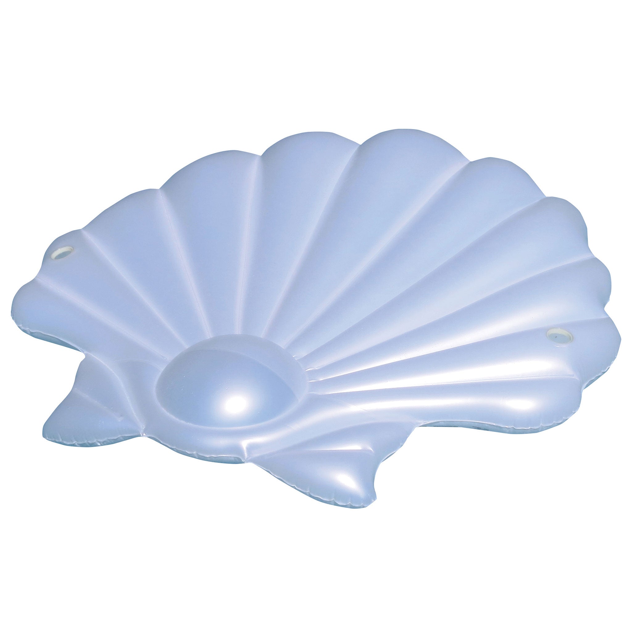 Seashell Pool Float Lounger | 81" | Pearlized White | Ocean-Inspired