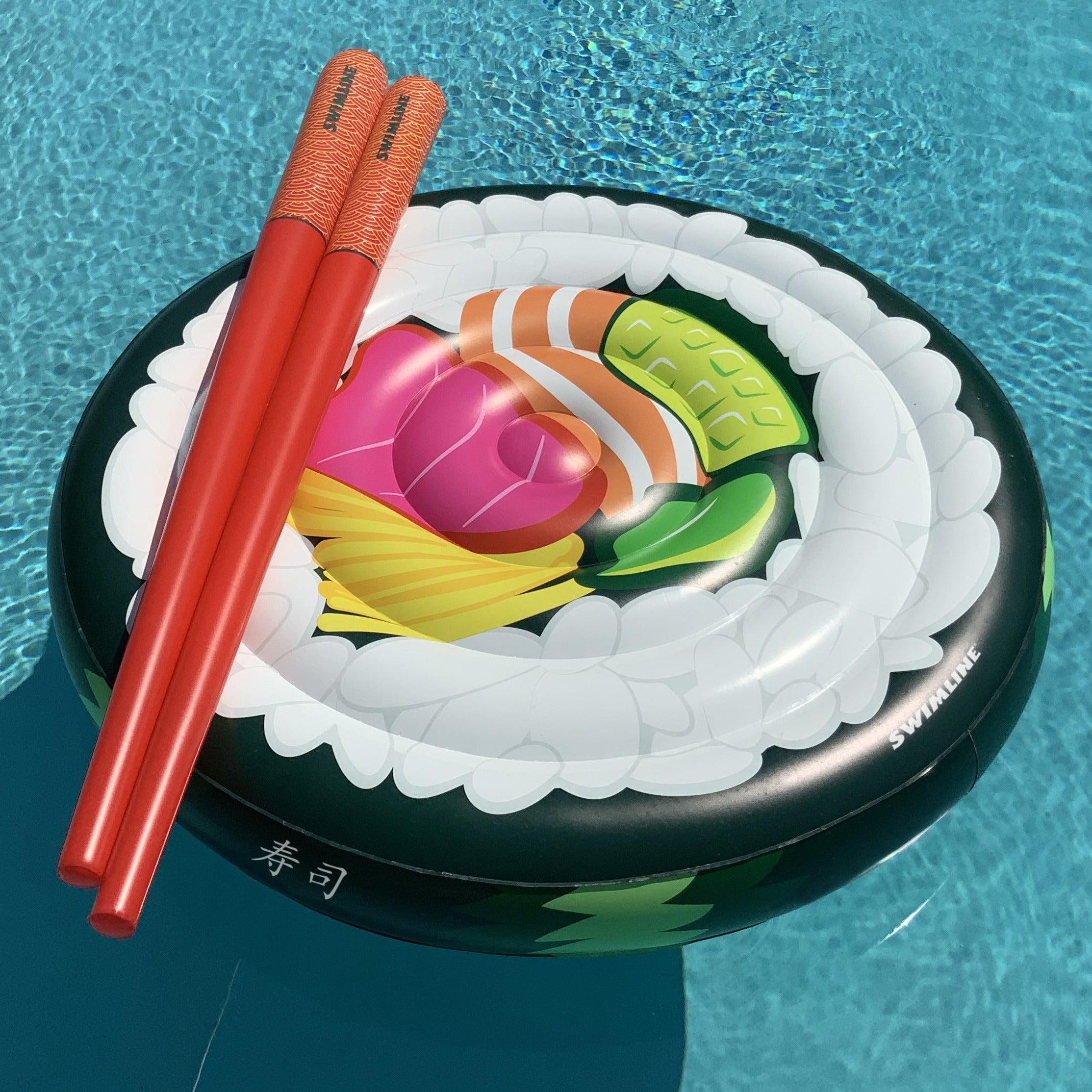Sushi Roll Island Pool Float | 62" | Includes Chopstick Noodles