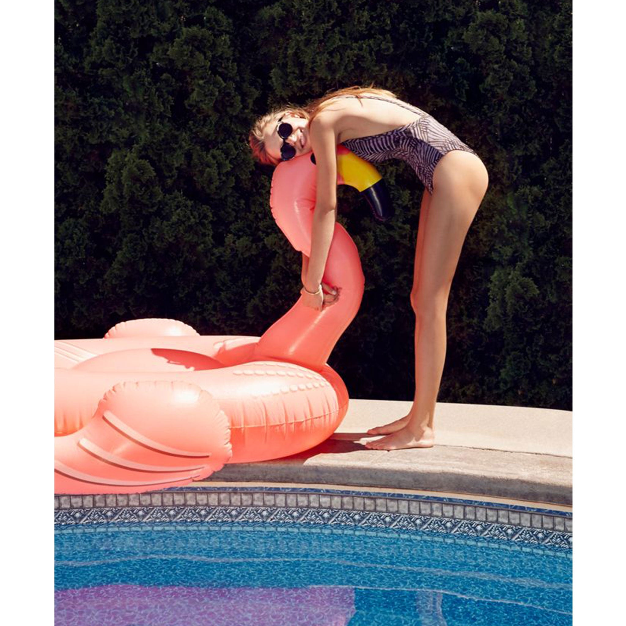 Giant Inflatable Flamingo Float | Ride-On Lounger | Stable Design