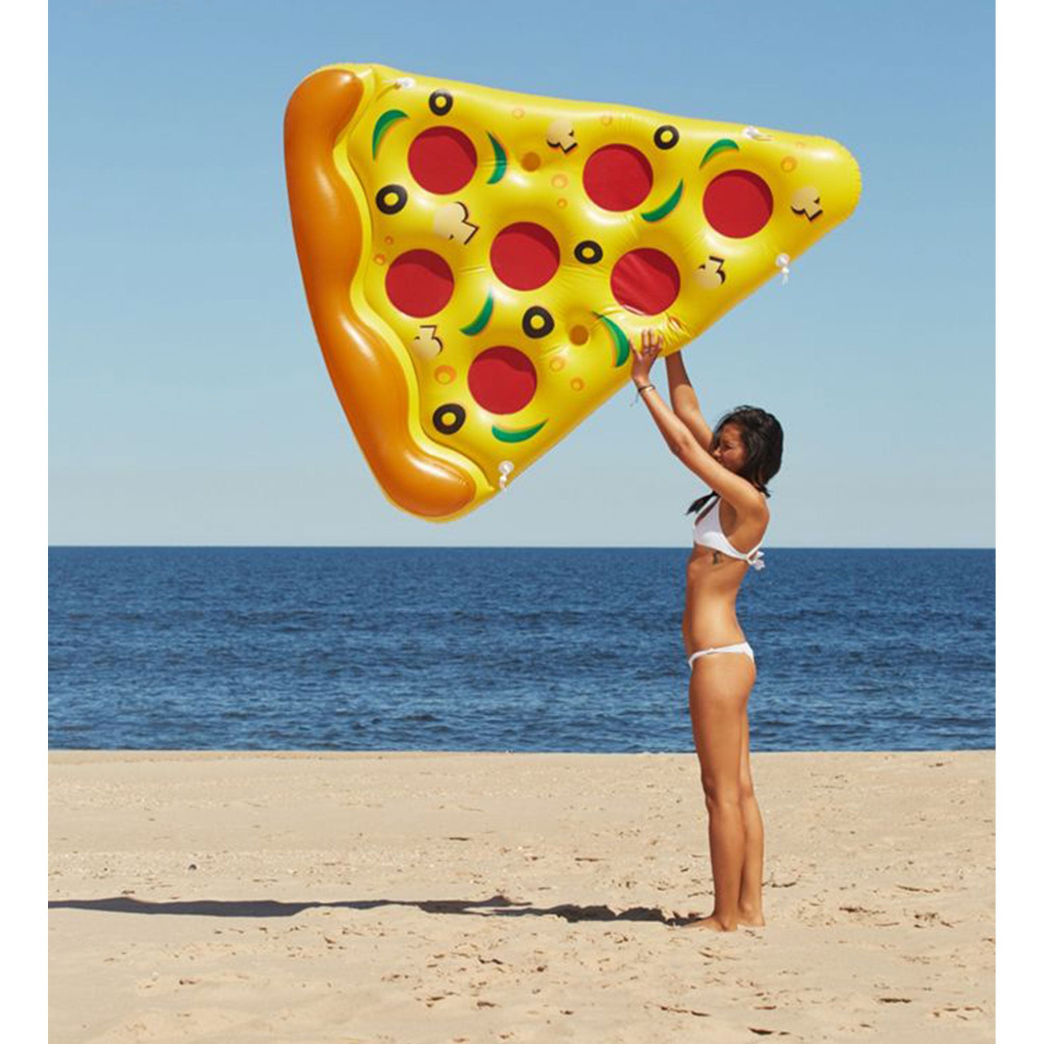 Pizza Slice Pool Float | 76" x 62" | 2 Cupholders | Connectable