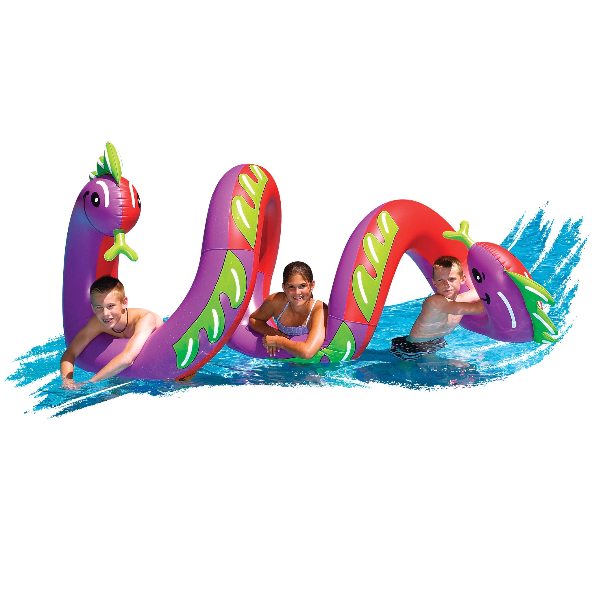 Two Headed Curly Serpent Pool Float | 96" | Fits Multiple Kids