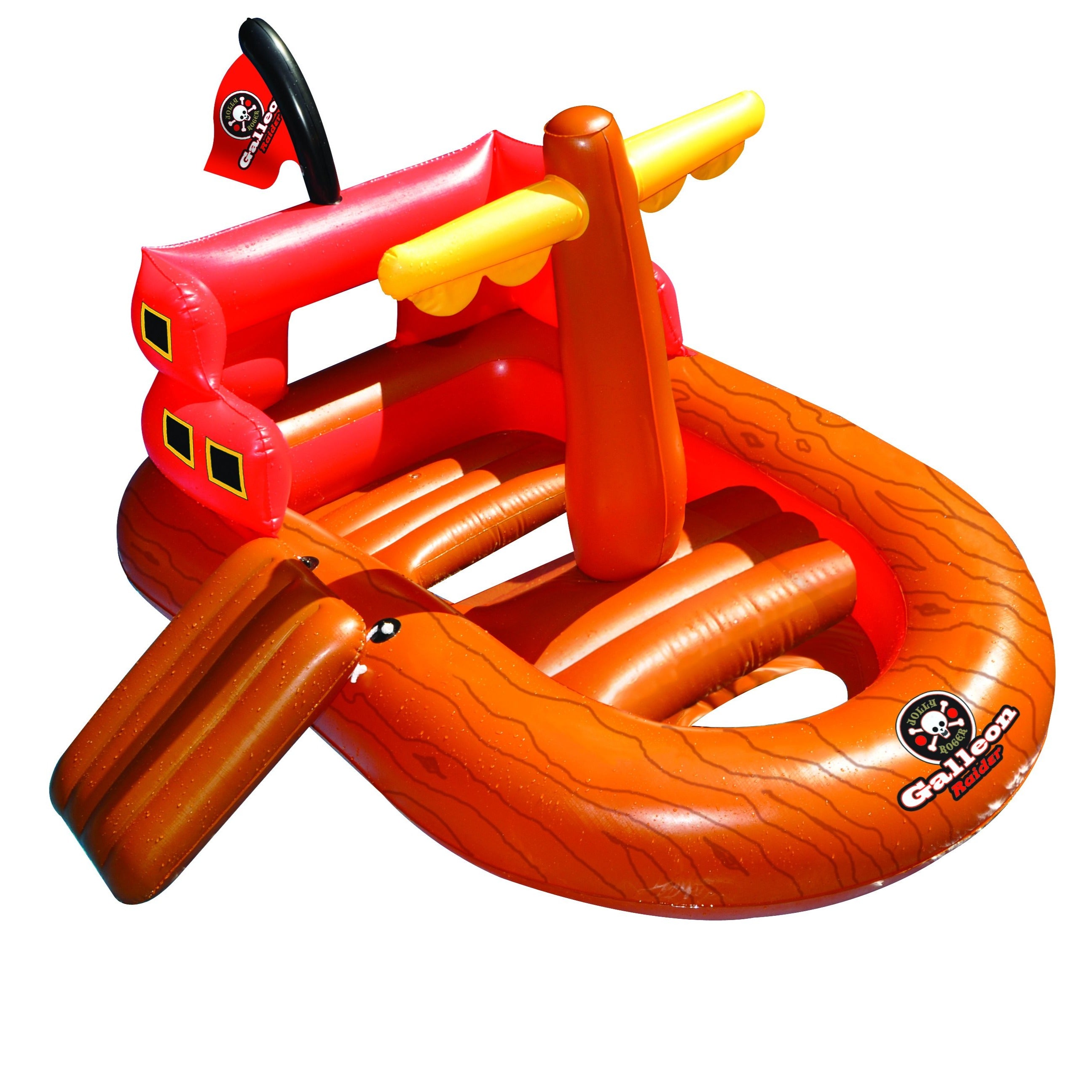 Galleon Raider Inflatable Pirate Ship Pool Float | 64" x 43" | Kids Ride-On