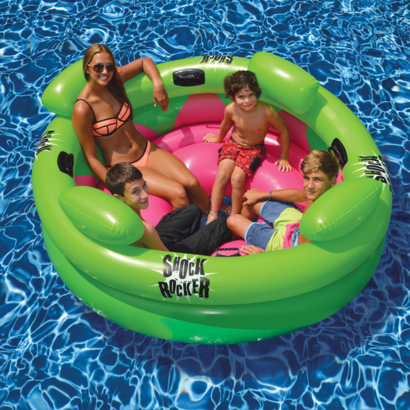 Shock Rocker Pool Float | 75" x 75" | Fits 4 | Rocking Ride-On