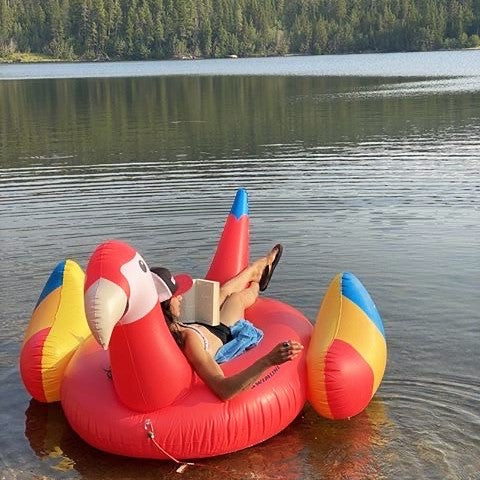 Giant Parrot Pool Float | Ride-On | 1-3 Riders | Stable Design